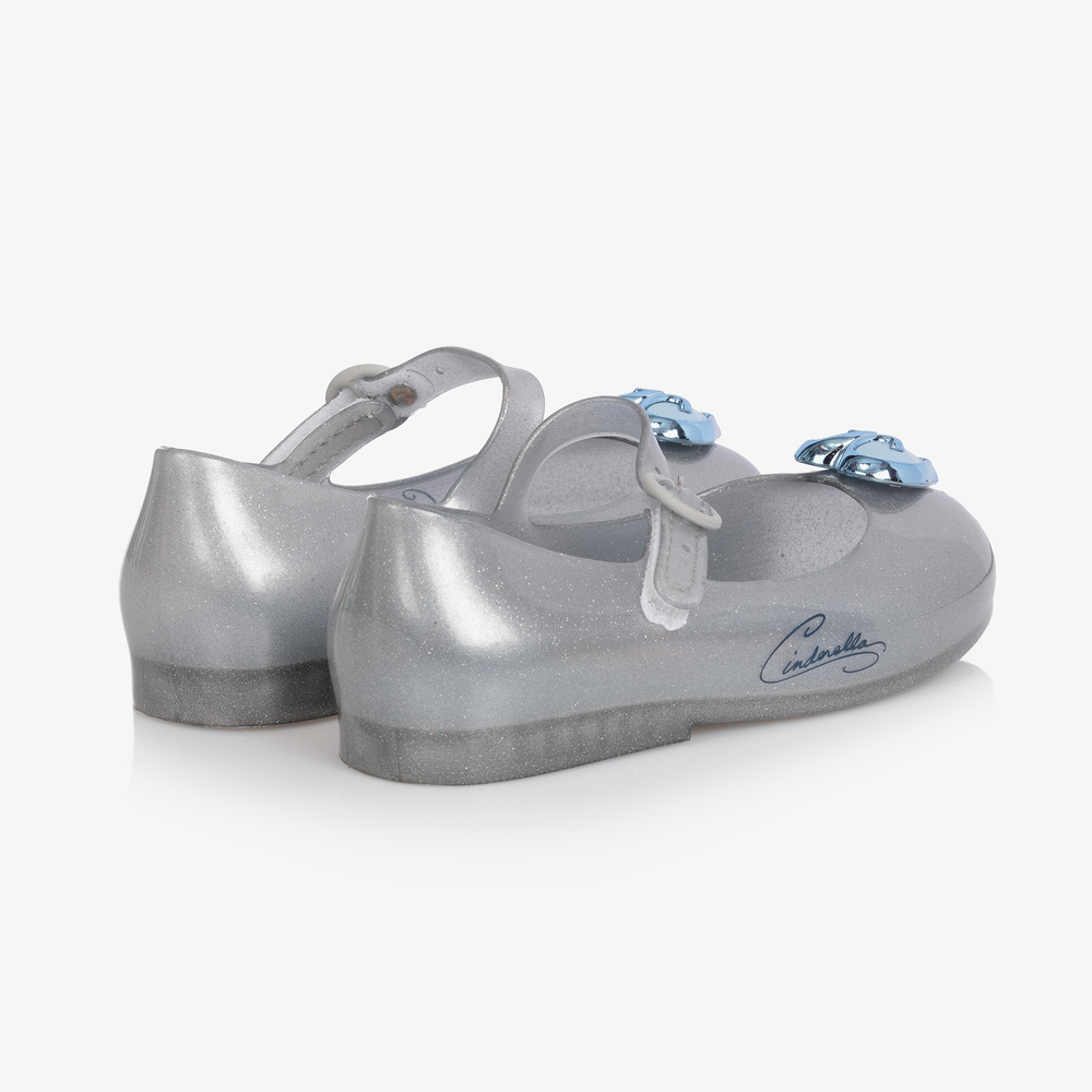 Mini melissa silver shoes best sale