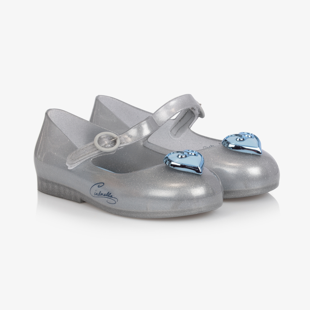 Mini Melissa - Серебристые резиновые туфли Disney | Childrensalon