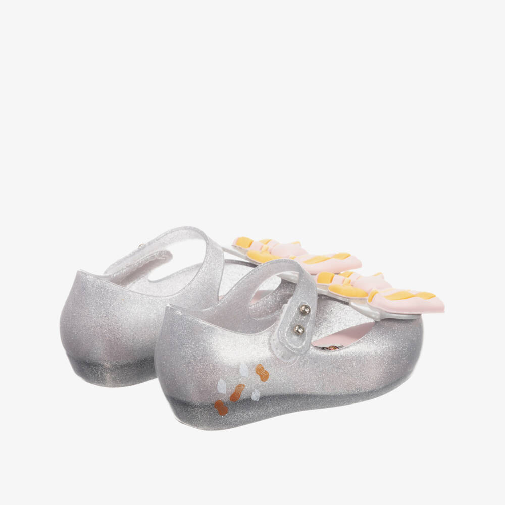 Mini Melissa-Silver Dumbo Jelly Shoes | Childrensalon Outlet
