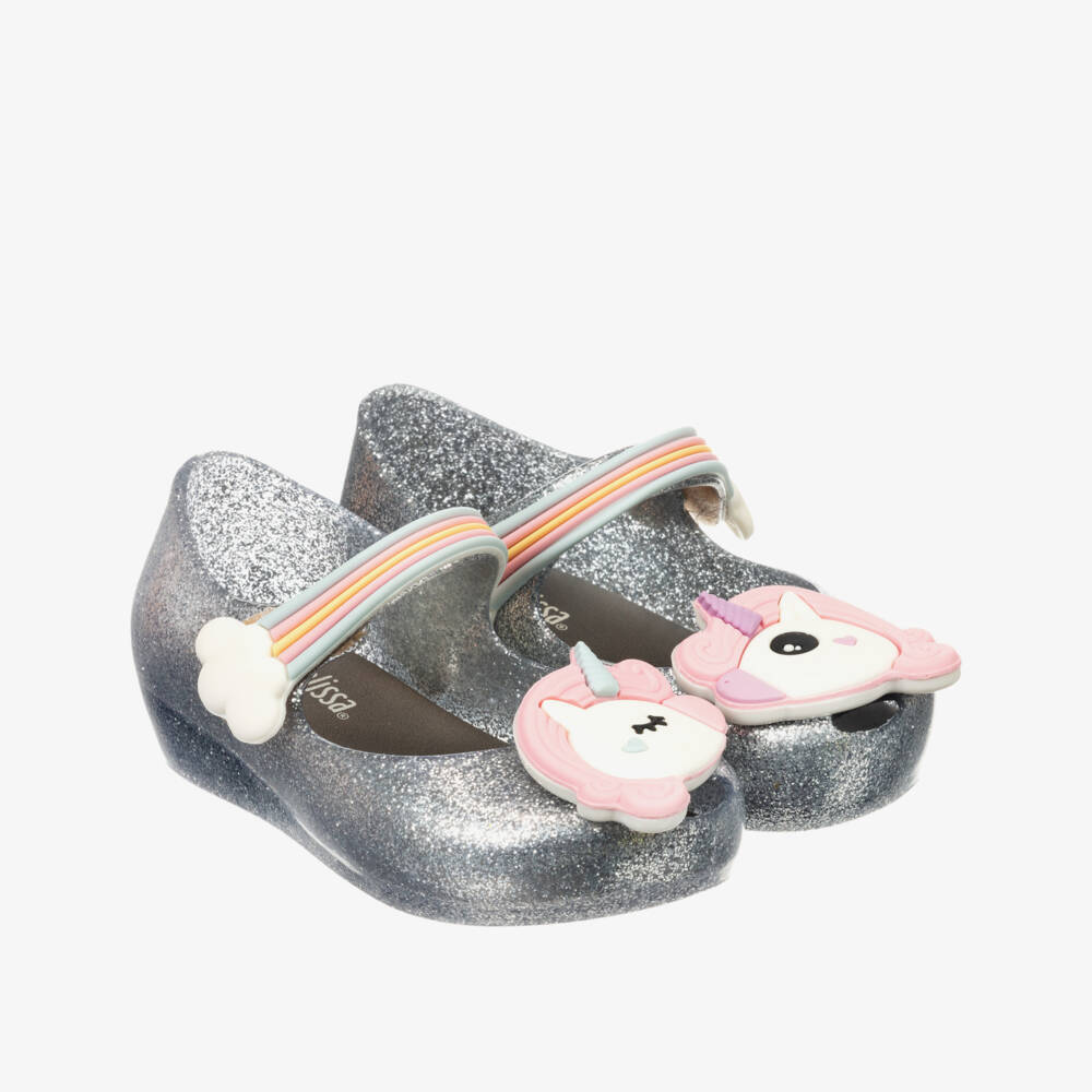 Mini Melissa-Silver ULTRAGIRL Jelly Shoes | Childrensalon Outlet