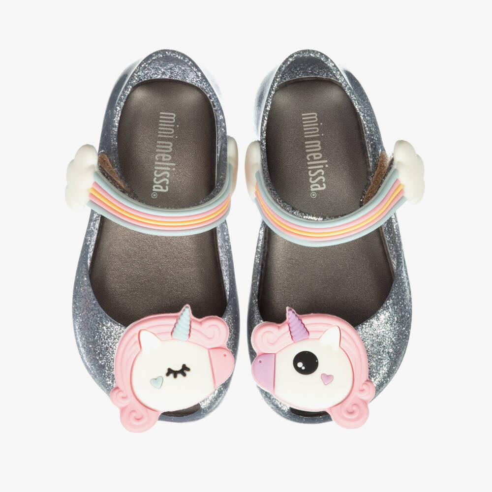 Mini Melissa-Silver ULTRAGIRL Jelly Shoes | Childrensalon Outlet