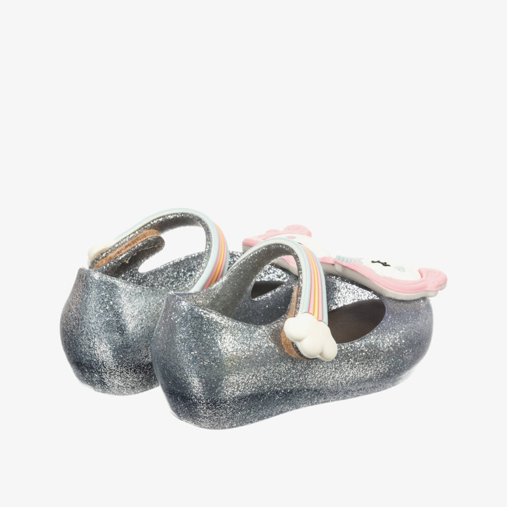 Mini Melissa-Silver ULTRAGIRL Jelly Shoes | Childrensalon Outlet