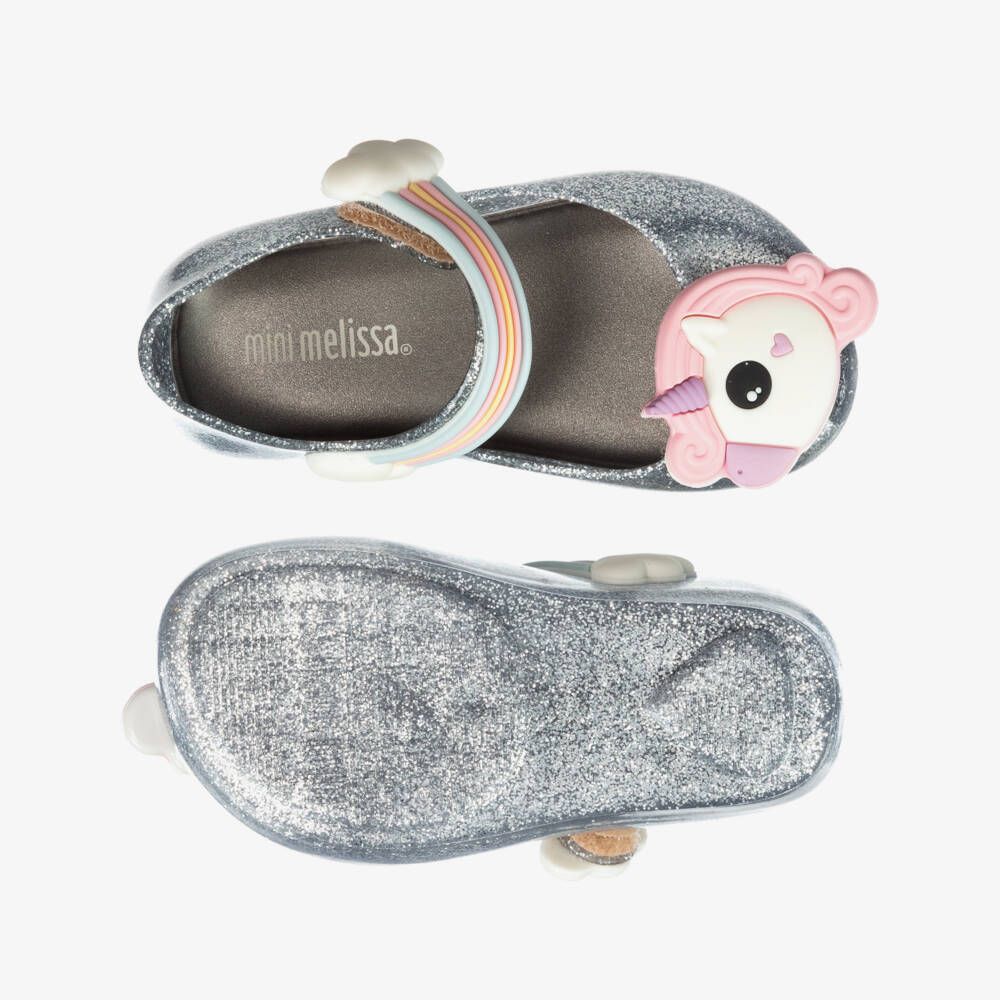 Mini Melissa-Silver ULTRAGIRL Jelly Shoes | Childrensalon Outlet