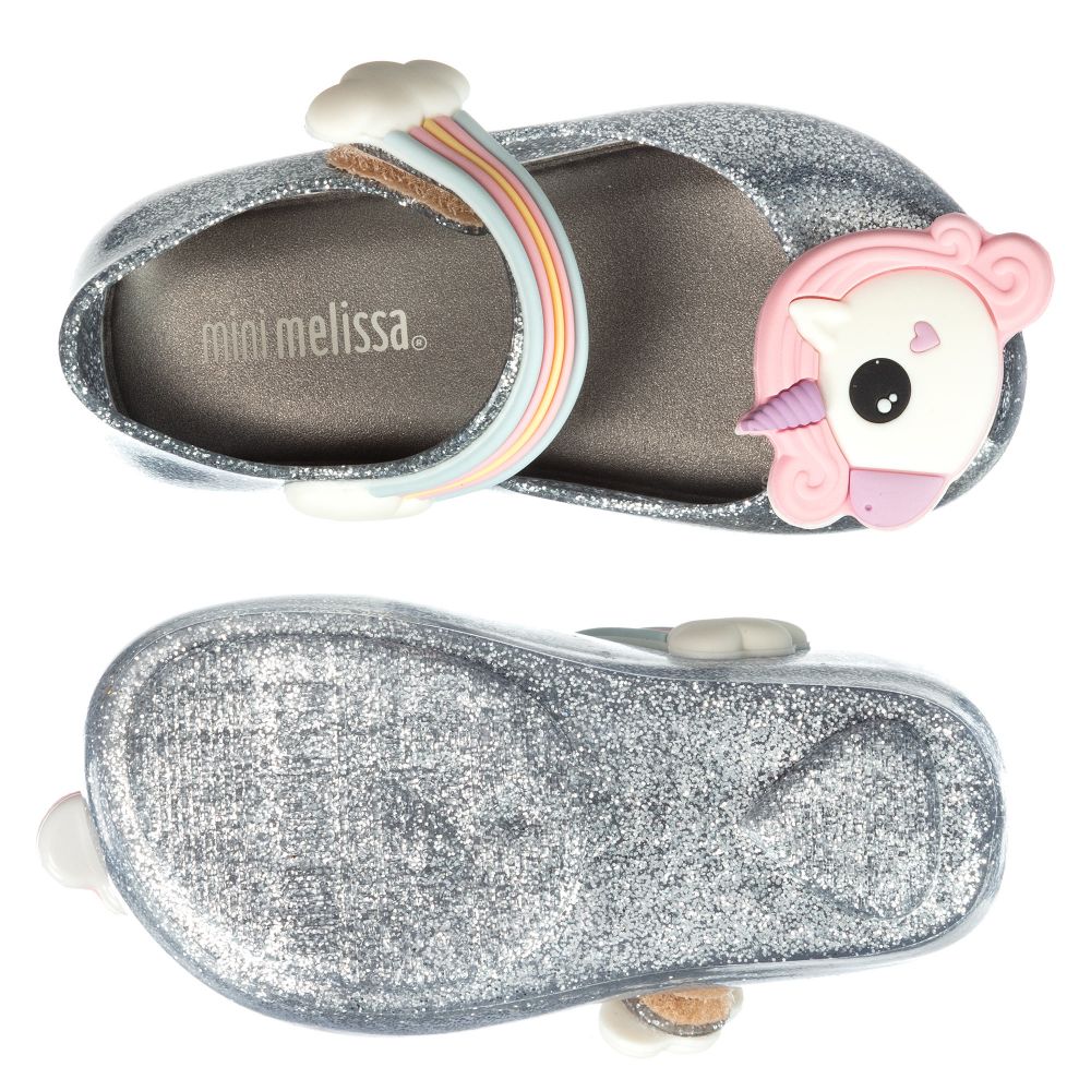 Mini Melissa-Silver ULTRAGIRL Jelly Shoes | Childrensalon Outlet