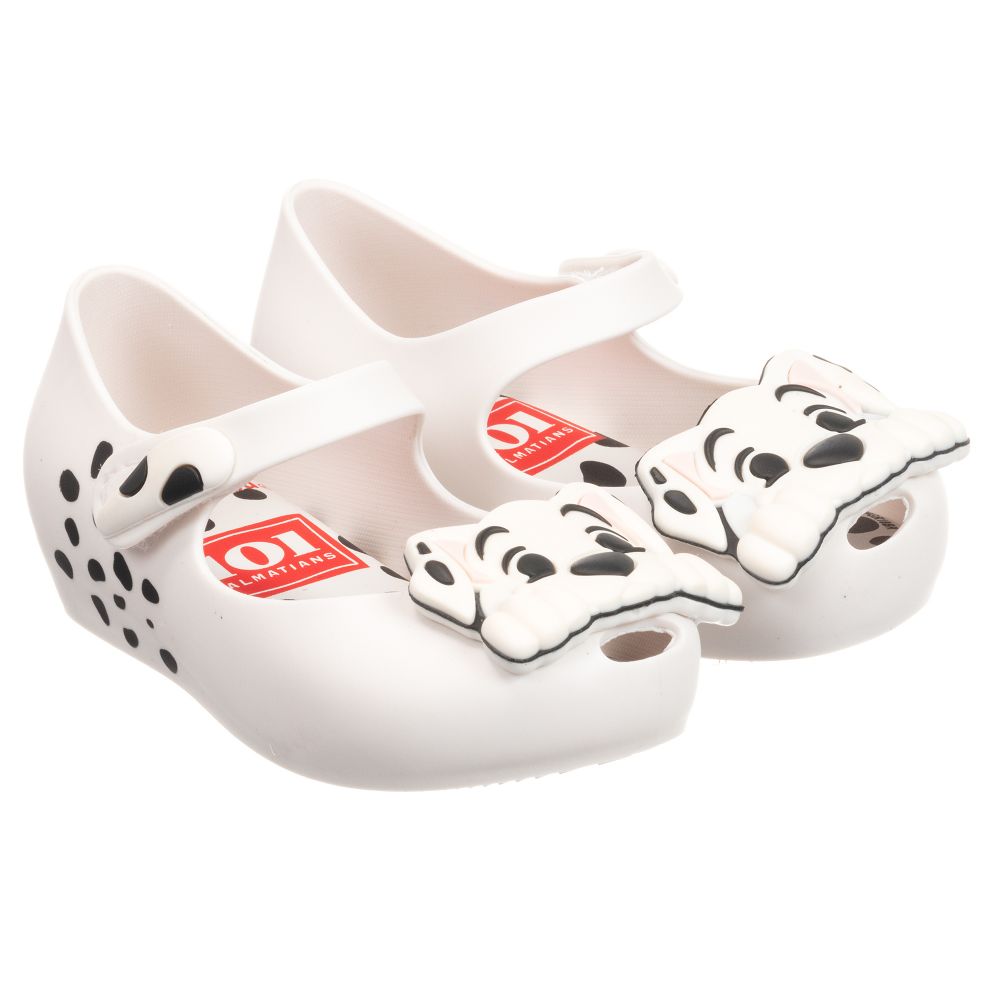 mini melissa white shoes