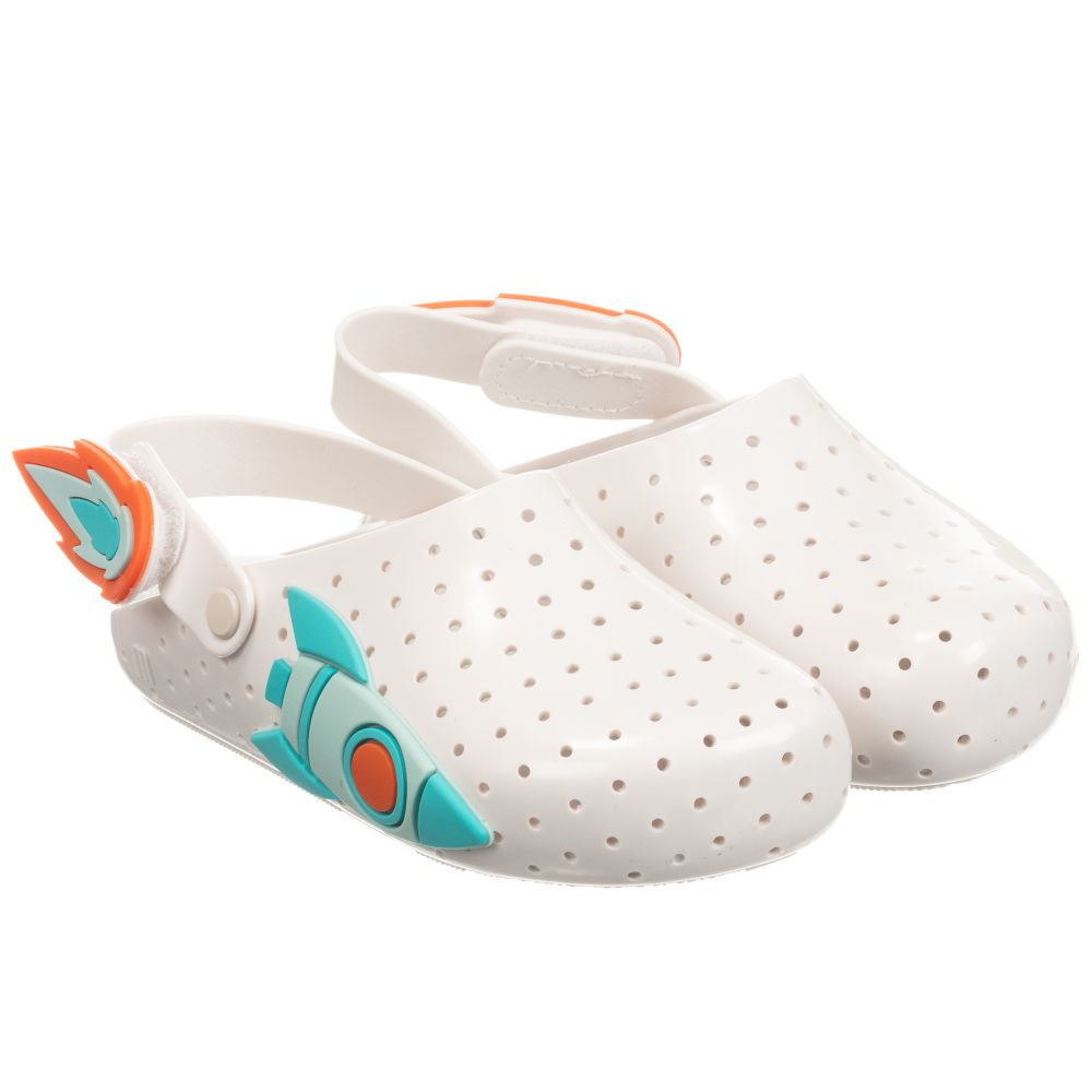 Mini Melissa - حذاء جيلي سهل الإنتعال لون أبيض للبنات  | Childrensalon