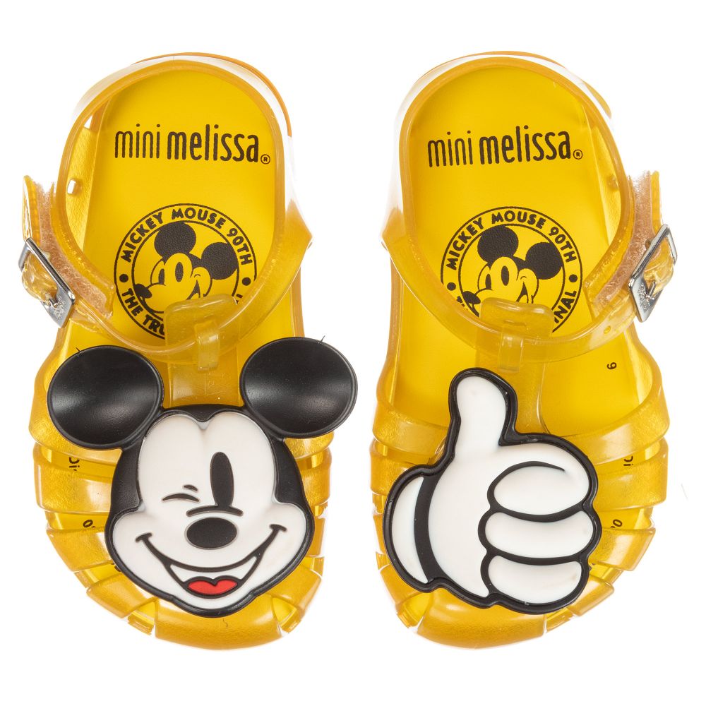Mini Melissa Yellow Disney Jelly Shoes