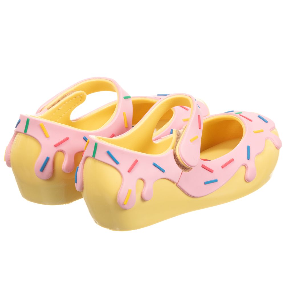 Mini Melissa-Yellow & Pink Jelly Shoes | Childrensalon Outlet