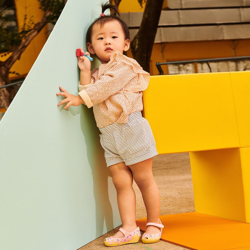 Mini Melissa Yellow Pink Jelly Shoes Childrensalon Outlet