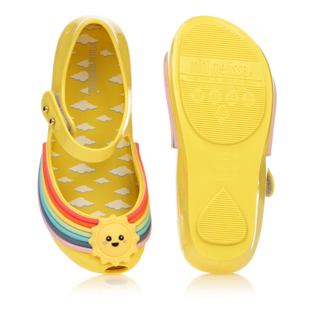 Mini Melissa Yellow Sun Jelly Shoes Childrensalon Outlet