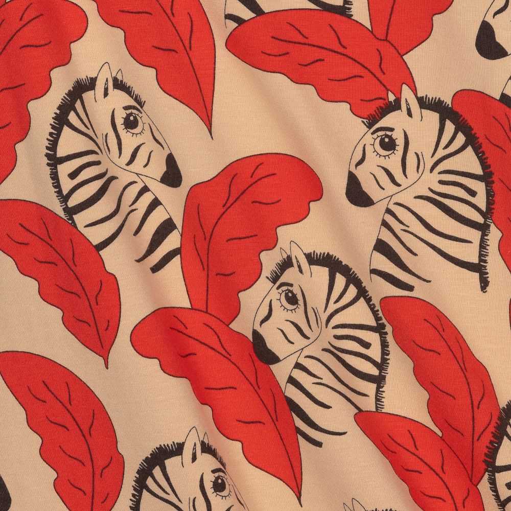 Mini Rodini-Beige & Red Cotton Dress | Childrensalon Outlet