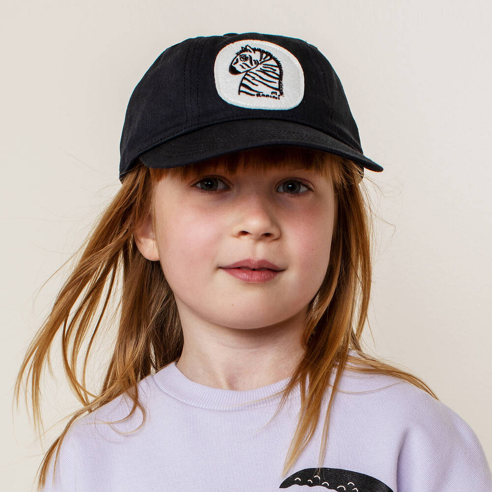 Mini Rodini-Черная хлопковая бейсболка | Childrensalon Outlet