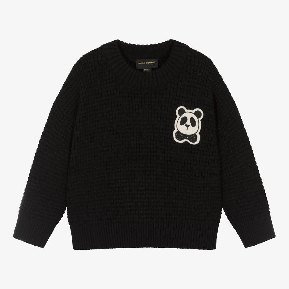 Mini Rodini - Black Cotton Sweater | Childrensalon