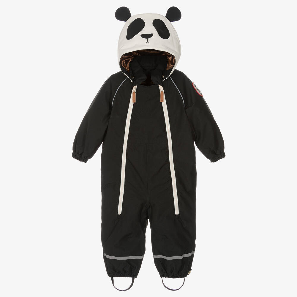 Mini Rodini-Black & Ivory Panda Snowsuit | Childrensalon Outlet