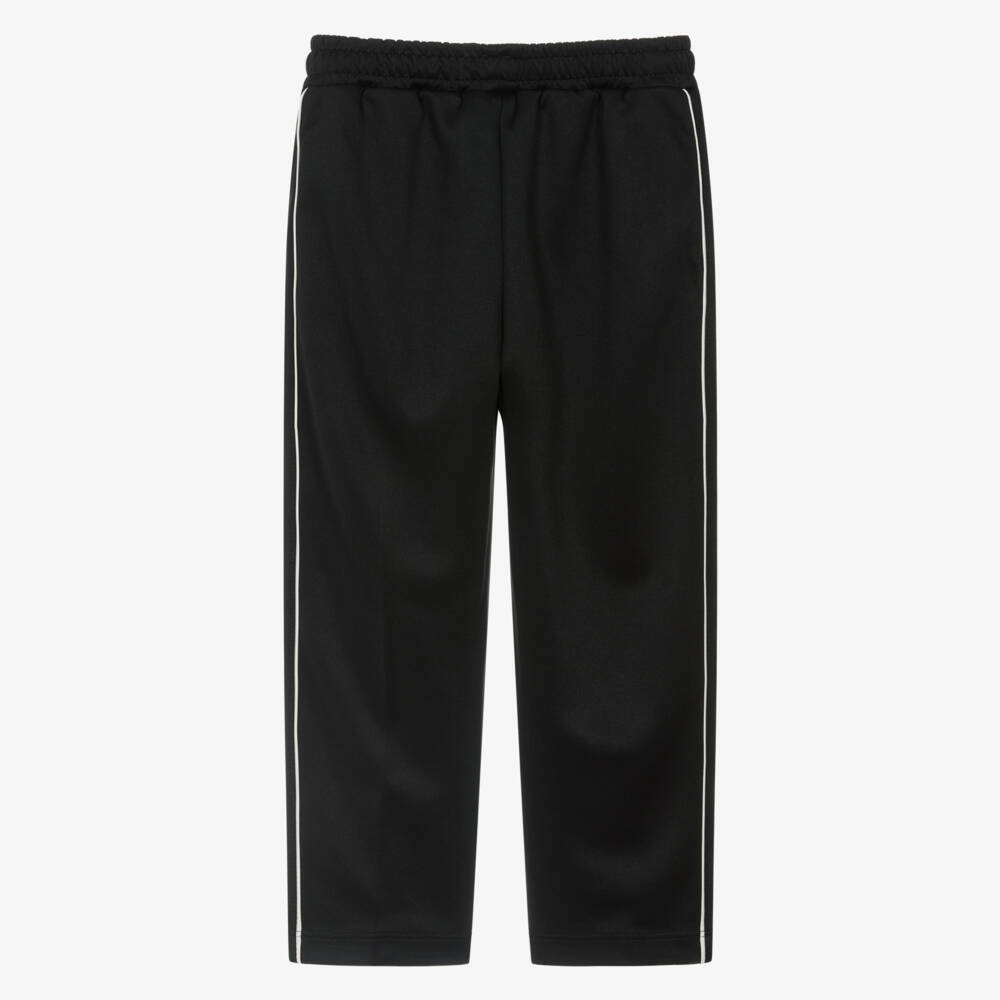 Mini Rodini-Black Joggers with RitzRatz Logo Patch | Childrensalon Outlet