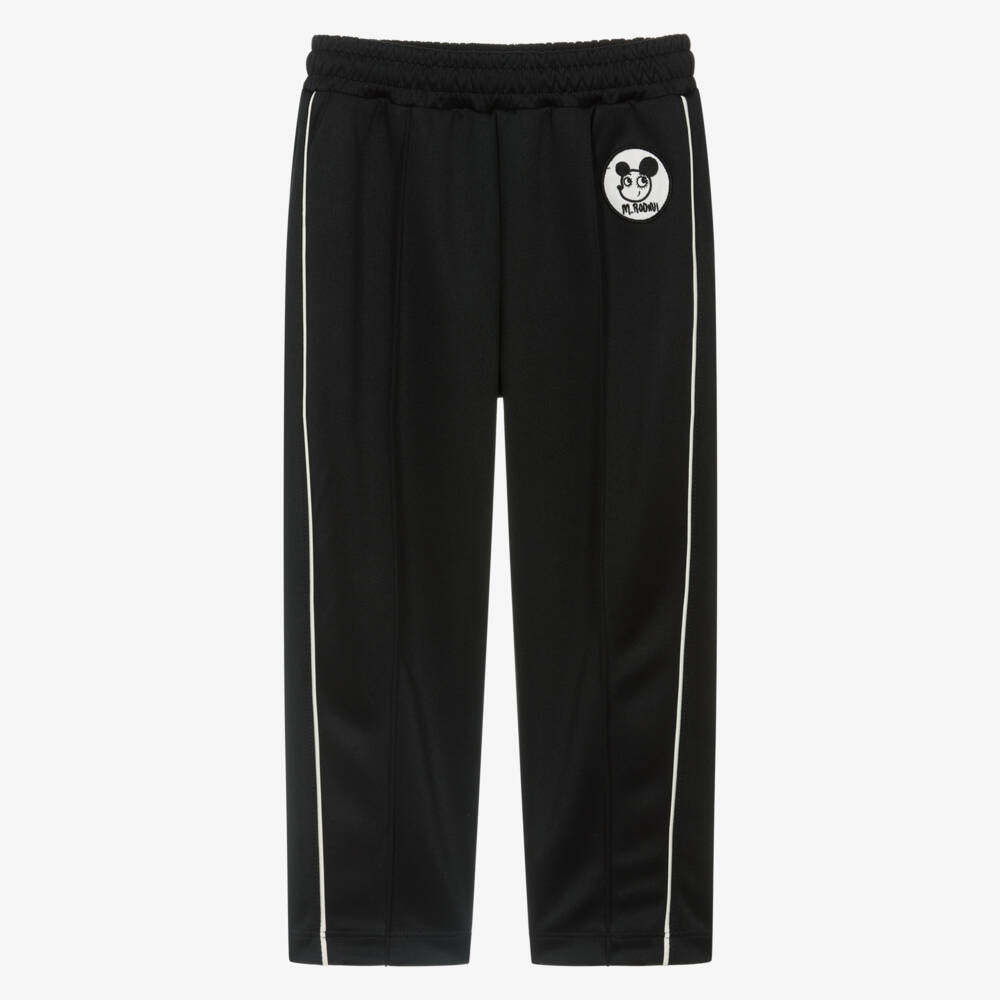 Mini Rodini-Black Joggers with RitzRatz Logo Patch | Childrensalon Outlet