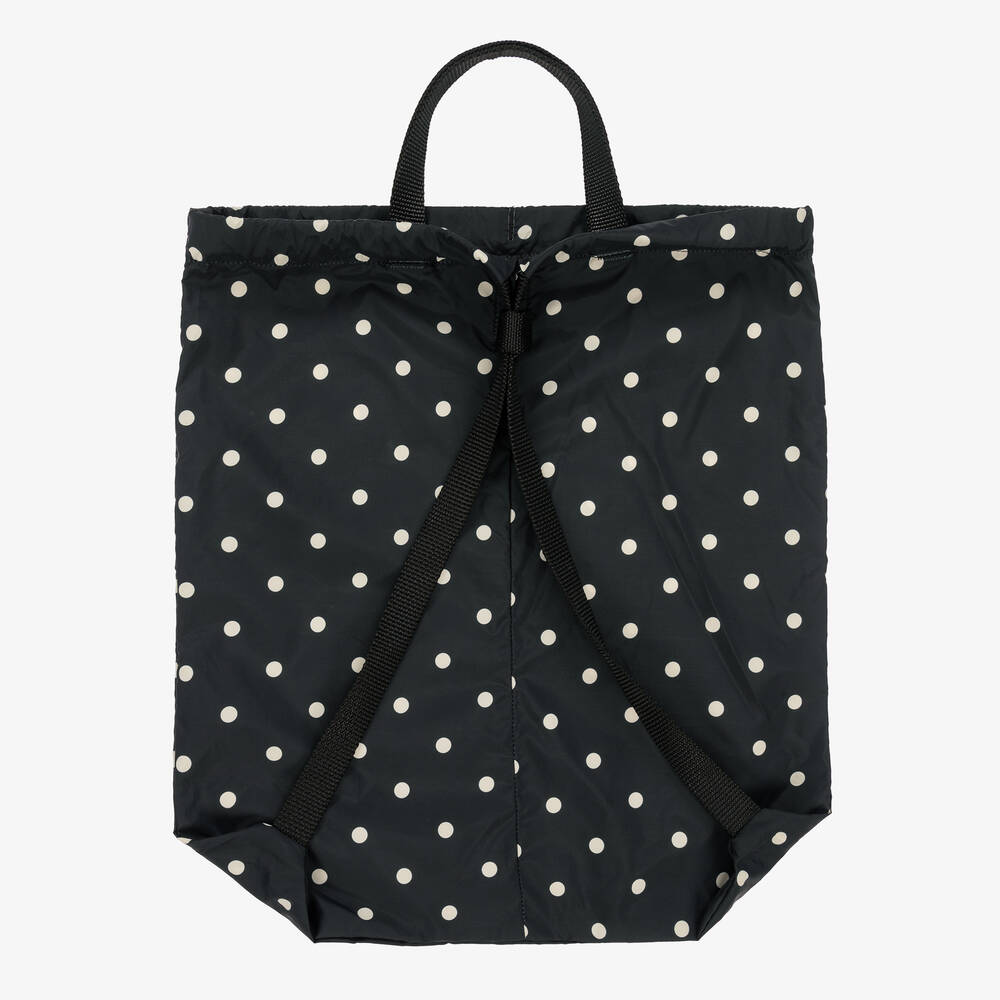Mini Rodini-Black Polka Dot Drawstring Bag (34cm) | Childrensalon Outlet