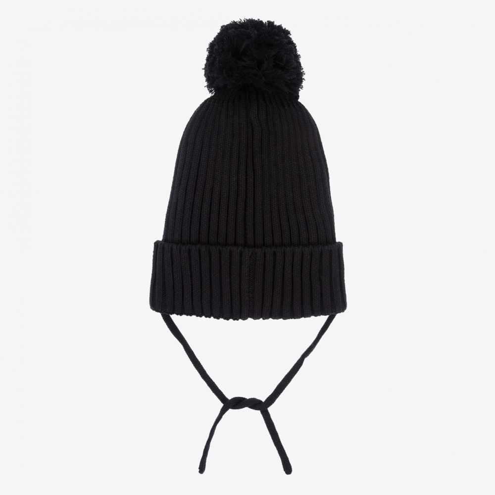 Mini Rodini-Black Ritzrat Pom-Pom Hat | Childrensalon Outlet