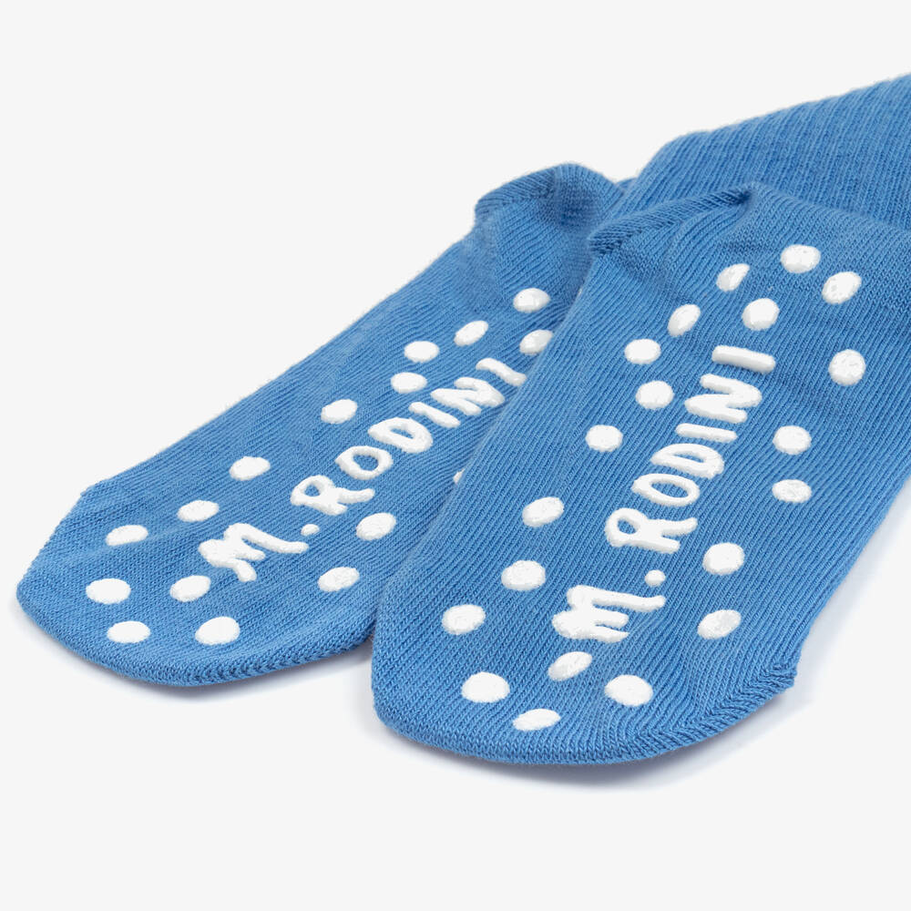 Mini Rodini-جوارب للكاحل بطبعة Chef Cat قطن لون أزرق | Childrensalon Outlet