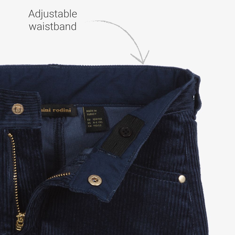 Mini Rodini-Синие шорты из хлопкового вельвета | Childrensalon Outlet