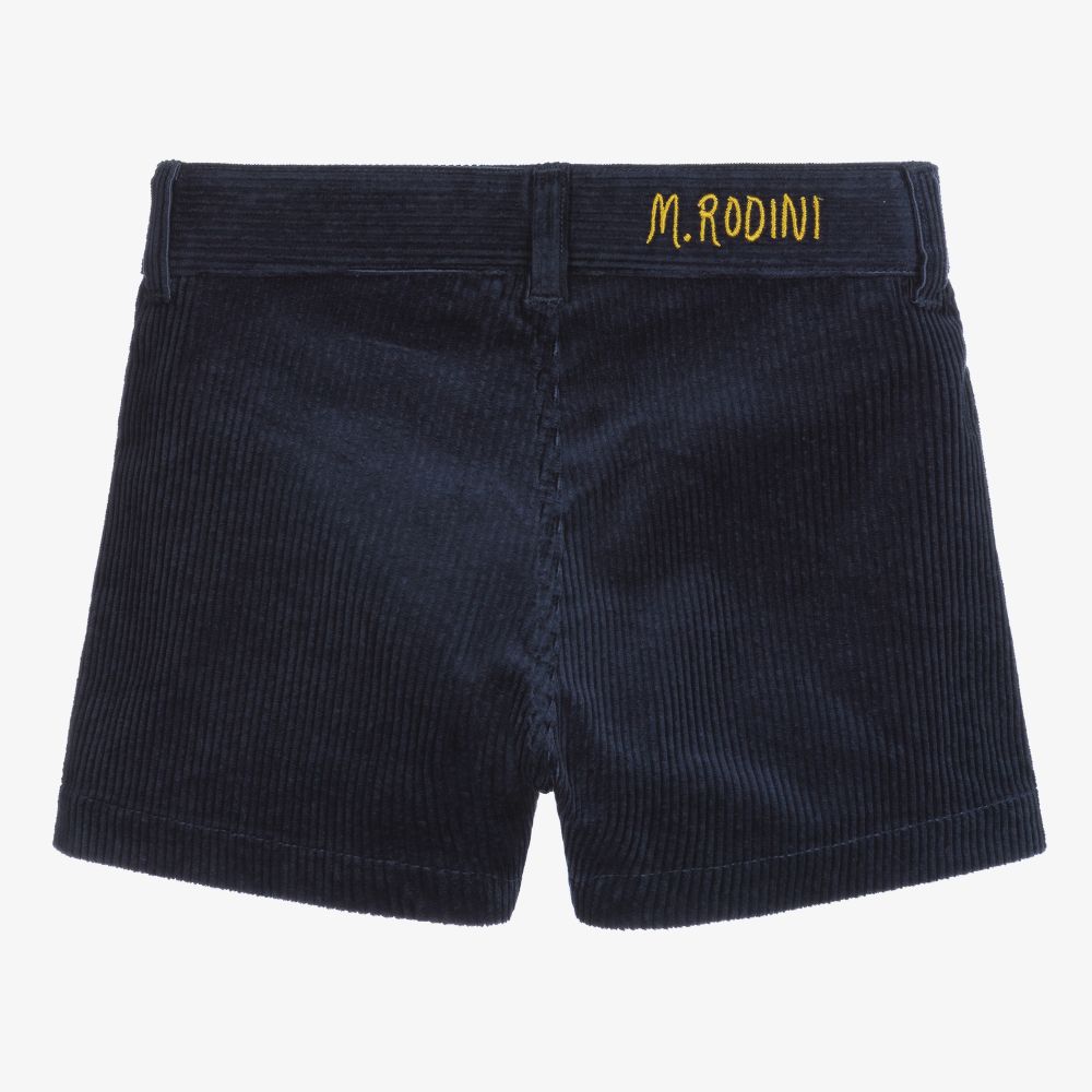 Mini Rodini-Синие шорты из хлопкового вельвета | Childrensalon Outlet
