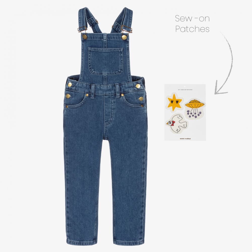 Mini Rodini - Blaue Jeans-Latzhose | Childrensalon