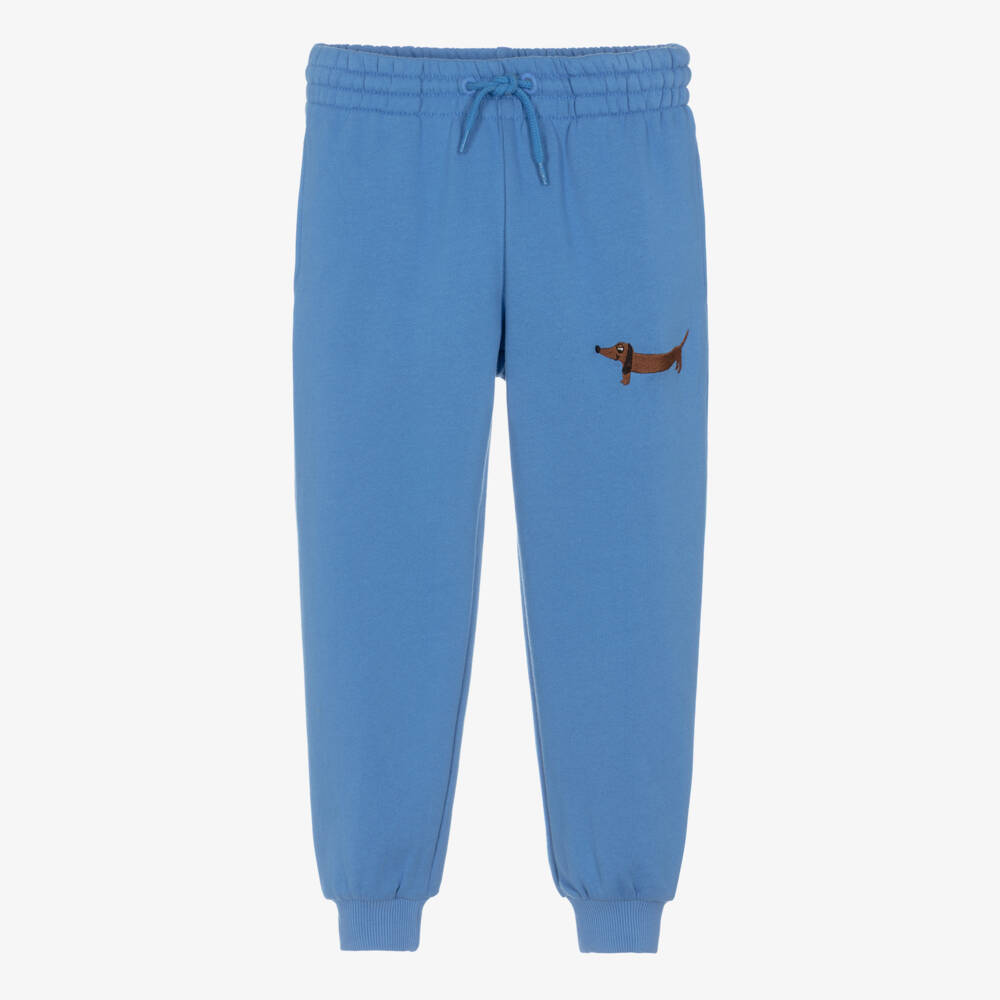 Mini Rodini-Blue Dog Print Joggers | Childrensalon Outlet