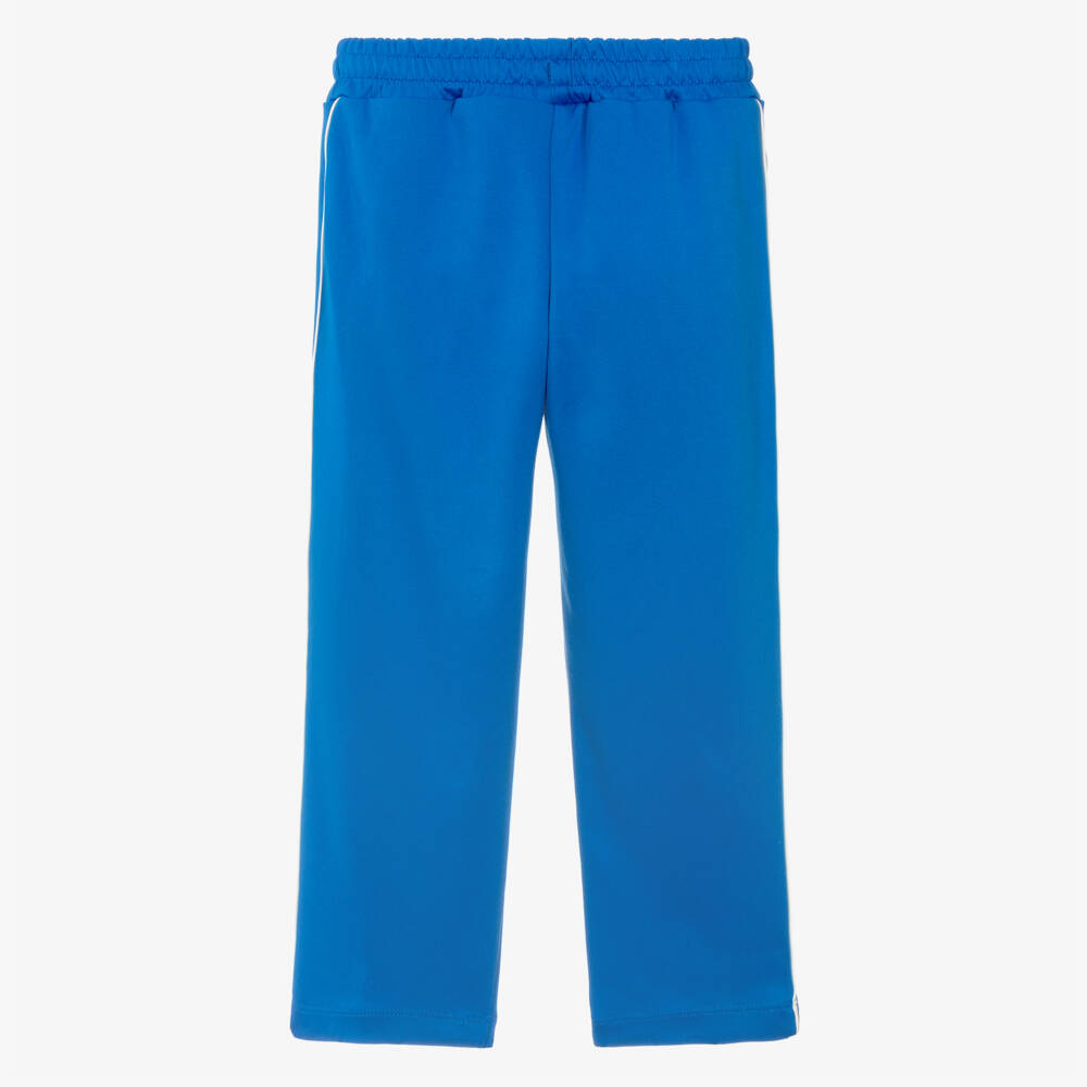 Mini Rodini-Blue Jersey Joggers with Ritzratz Patch | Childrensalon Outlet