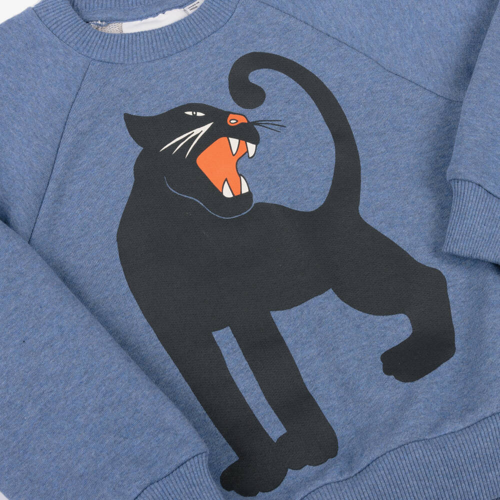 Mini Rodini-Свитшот из органического хлопка Синий Пантера | Childrensalon Outlet