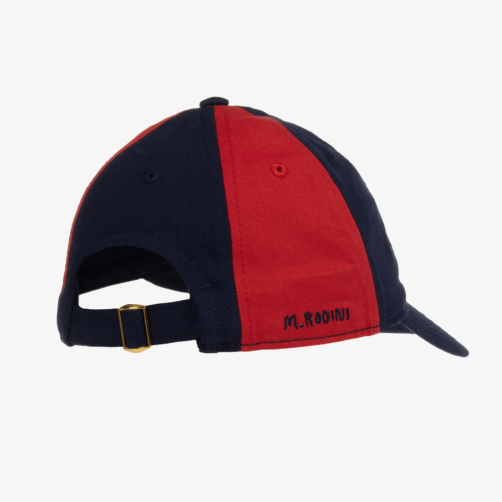 Mini Rodini-Сине-красная хлопковая бейсболка с пандой | Childrensalon Outlet