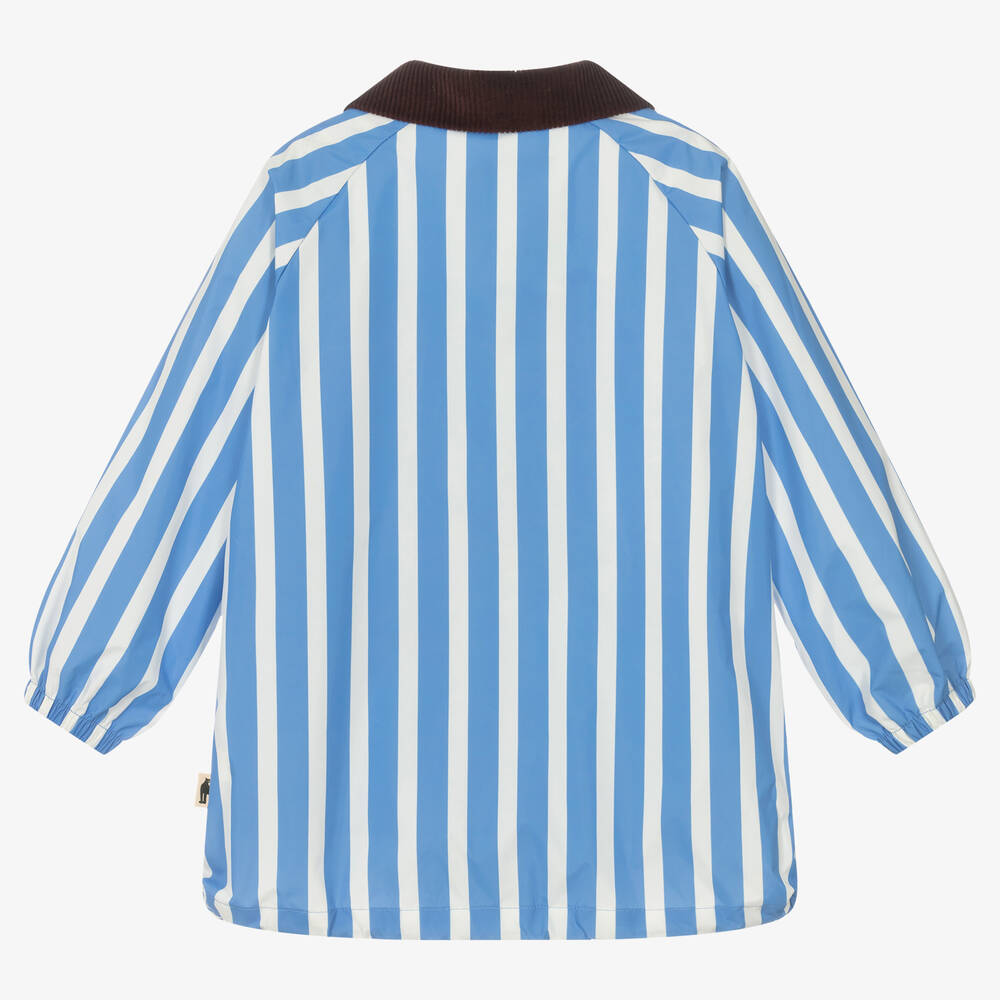 Mini Rodini-Дождевик в бело-голубую полоску с мышатами | Childrensalon Outlet