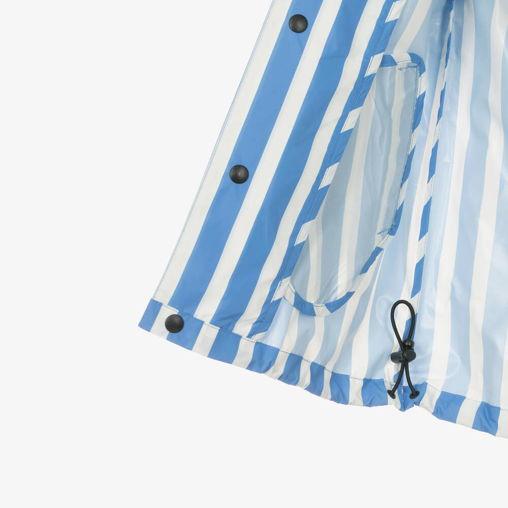 Mini Rodini Blue White Striped Ritzratz Raincoat