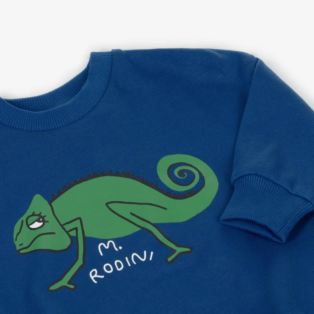 Mini Rodini-Boys Azure Eco-Friendly Lizard Top | Childrensalon Outlet
