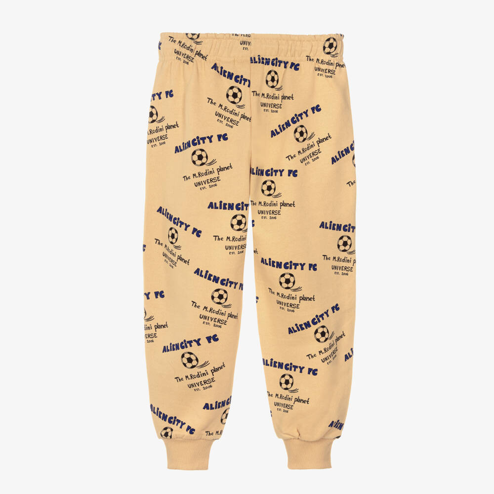 Mini Rodini-Boys Beige Alien City FC Joggers | Childrensalon Outlet