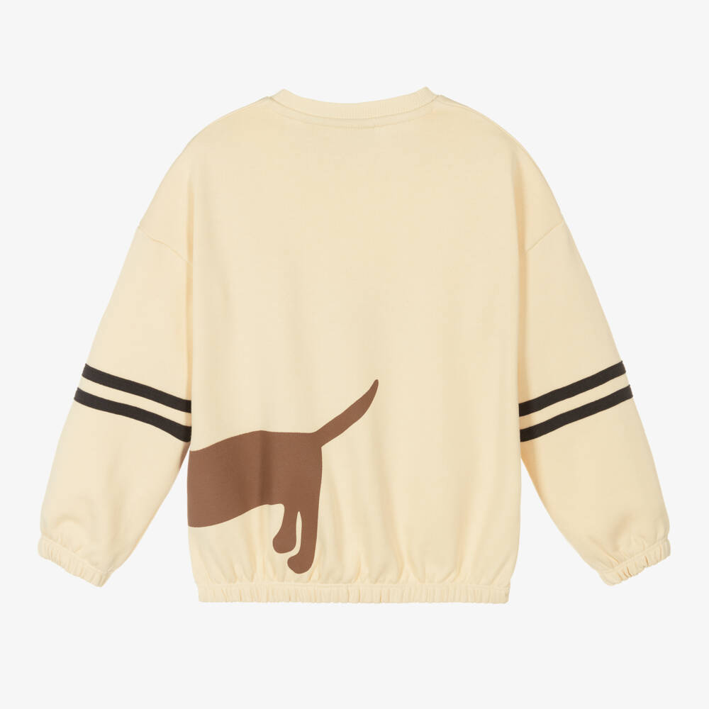 Mini Rodini-Boys Beige Pup Patterned Sweater | Childrensalon Outlet