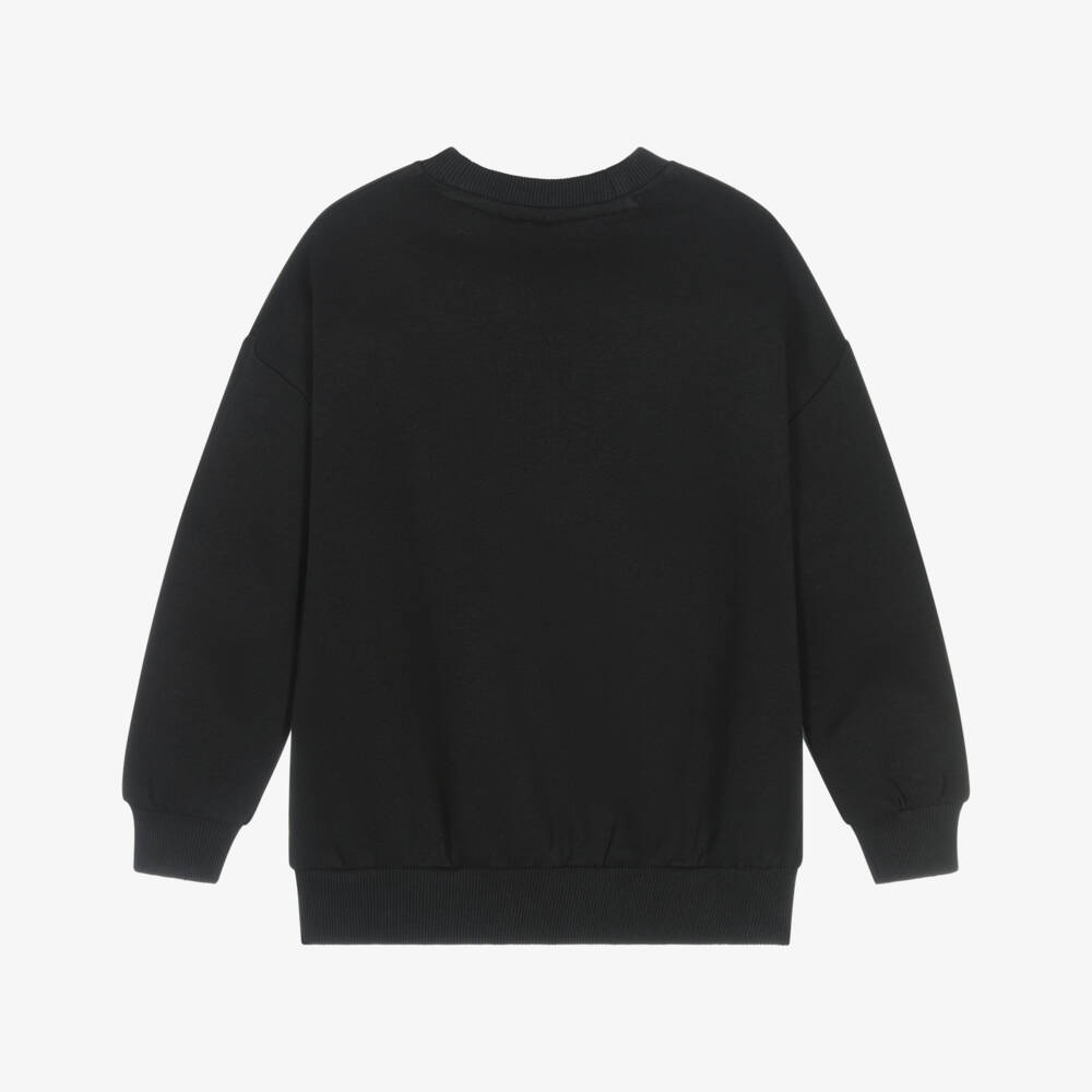 Mini Rodini-Boys Black Organic Cotton Alien & Rainbow Print Sweatshirt | Childrensalon Outlet