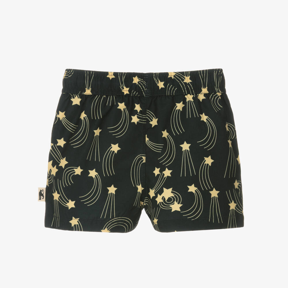 Mini Rodini-Boys Black Shooting Star Print Swim Shorts | Childrensalon Outlet