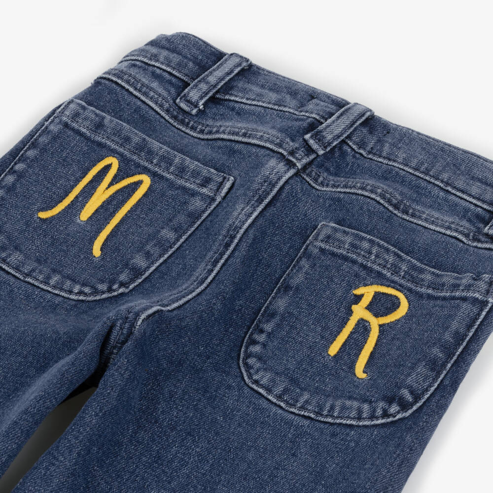 Mini Rodini-Boys Blue Wide-Leg Denim Trousers | Childrensalon Outlet