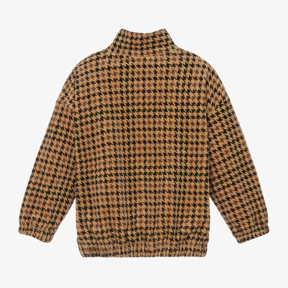 Mini Rodini-Boys Brown Check Velour Pullover | Childrensalon Outlet