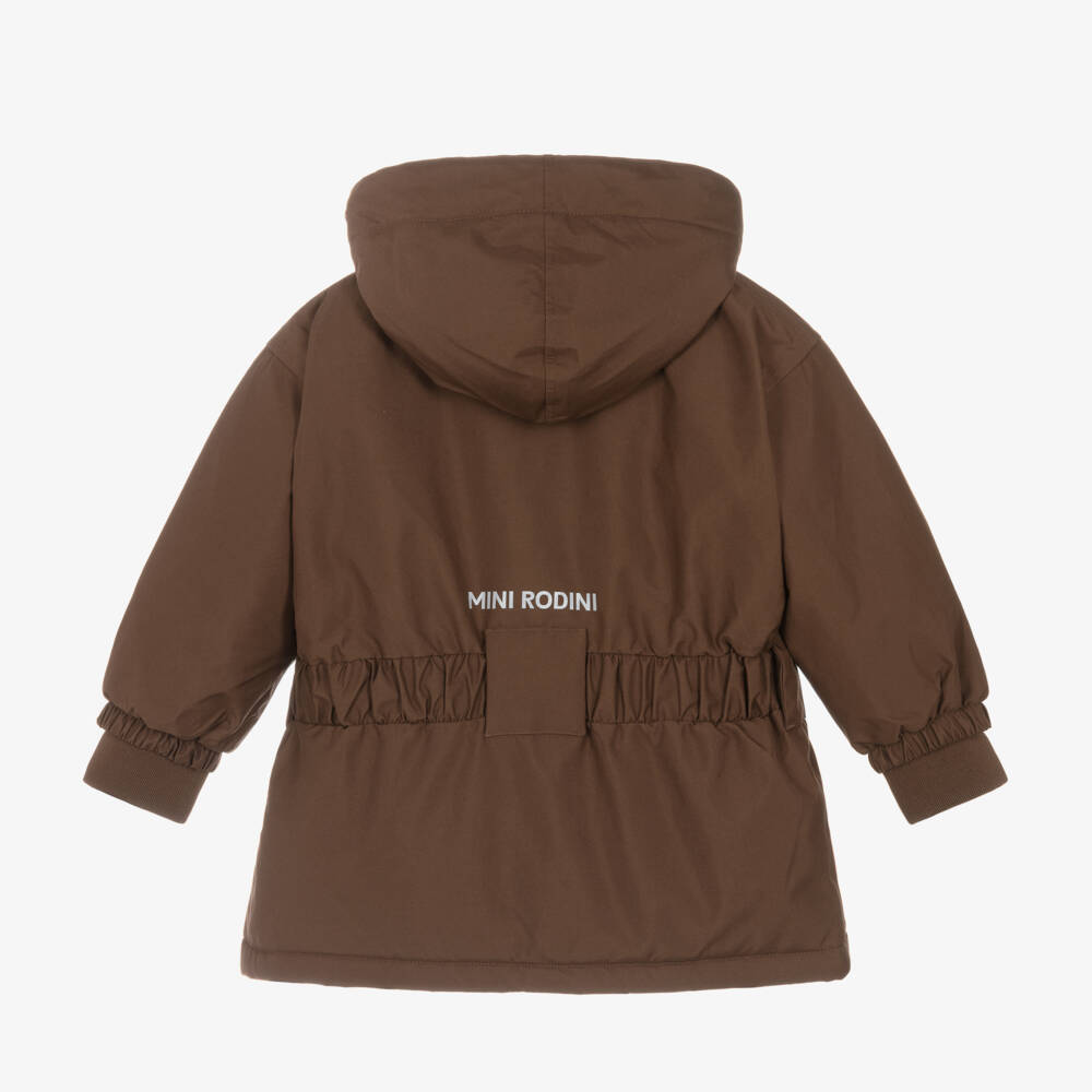 Mini Rodini-Boys Brown Cozy Ski Jacket | Childrensalon Outlet
