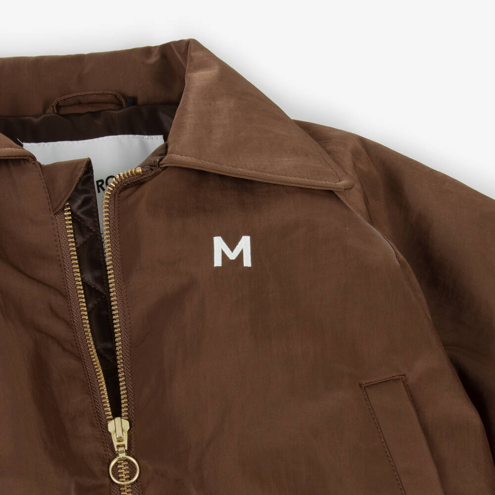 Mini Rodini-Boys Brown Feline Aviator Jacket | Childrensalon Outlet