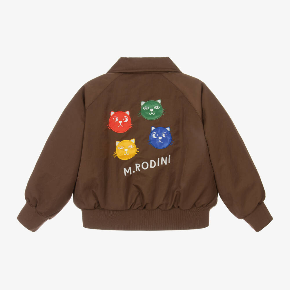 Mini Rodini-Boys Brown Feline Aviator Jacket | Childrensalon Outlet
