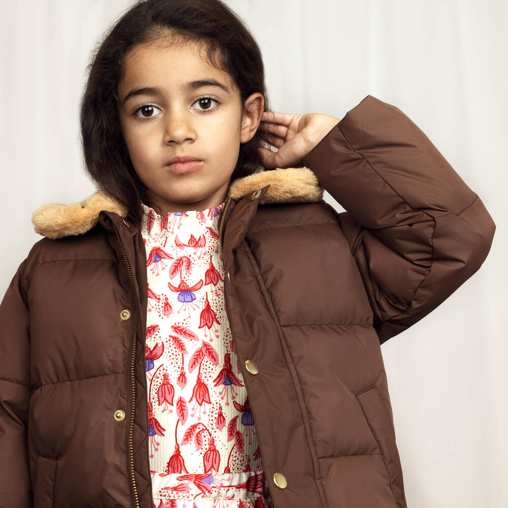 Mini Rodini-Boys Brown Quilted Jacket | Childrensalon Outlet