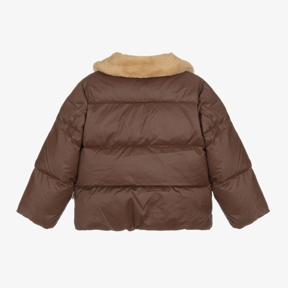 Mini Rodini-Boys Brown Quilted Jacket | Childrensalon Outlet