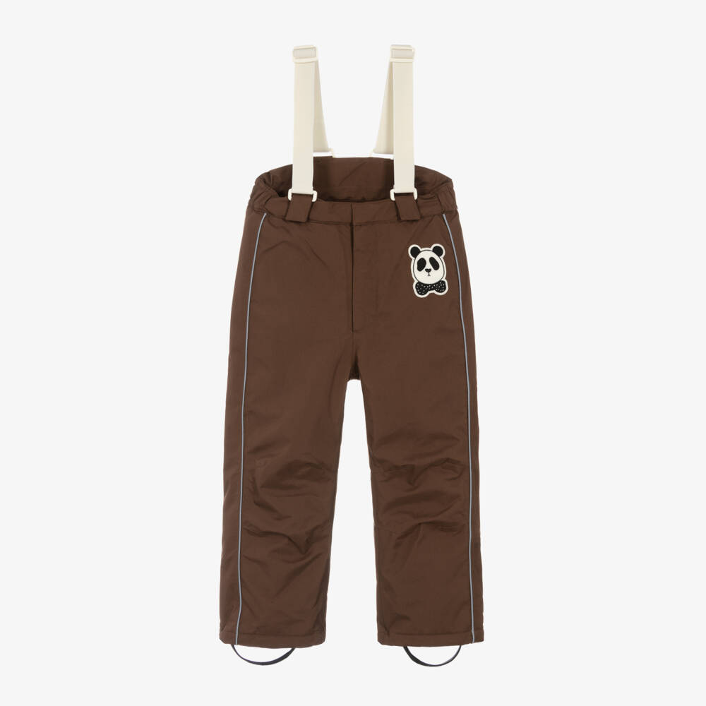 Mini Rodini-Boys Brown Winterproof Ski Pants | Childrensalon Outlet