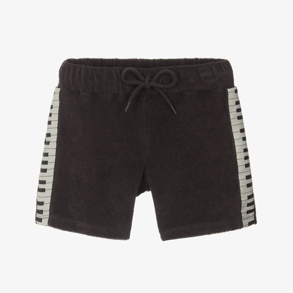 Mini Rodini-Boys Charcoal Cotton Piano Shorts | Childrensalon Outlet