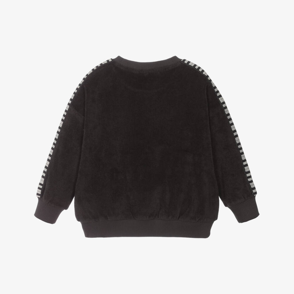 Mini Rodini-Свитшот из угольного махрового полотна для мальчиков | Childrensalon Outlet