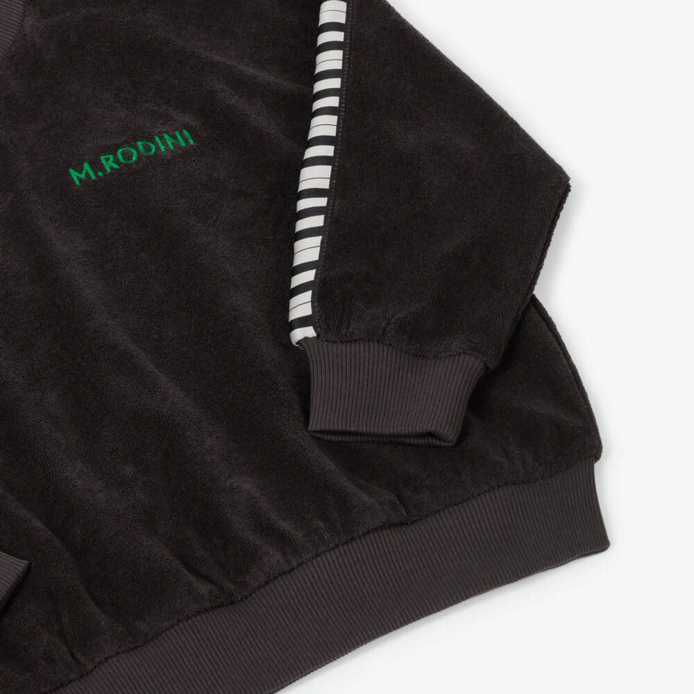 Mini Rodini-Свитшот из угольного махрового полотна для мальчиков | Childrensalon Outlet