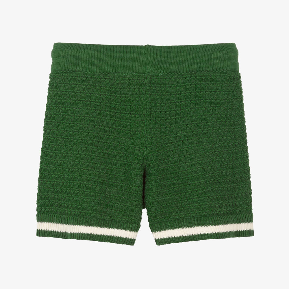 Mini Rodini-Boys Eco-Friendly Forest Knit Shorts | Childrensalon Outlet