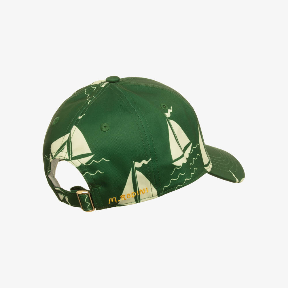 Mini Rodini-Кепка Изумрудная с Парусником для мальчиков | Childrensalon Outlet